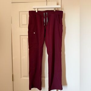Figs Maroon Scrub Pants